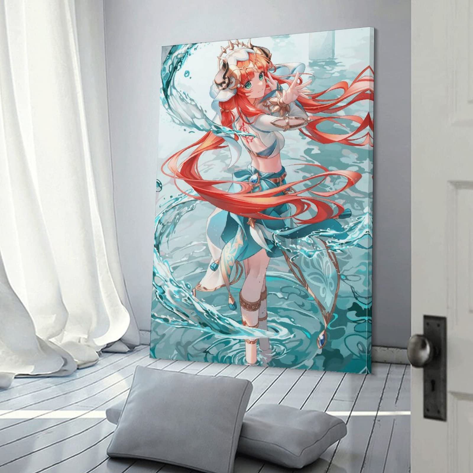 Amazon.co.jp: 原神 ニィロウ イラストポスターキャンバスポスター寝室